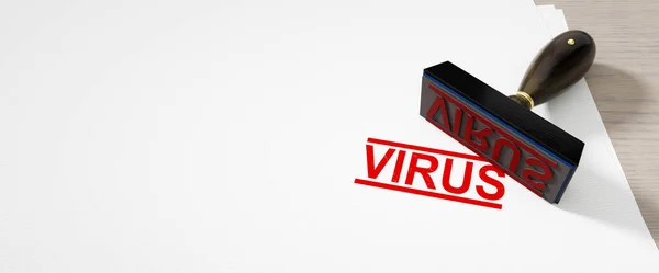 Paper Background Stamp Word Virus Illustration — Stock Photo, Image