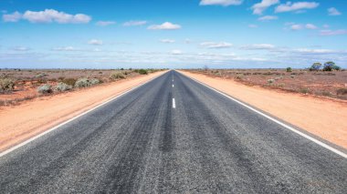 An image of a road to the horizon in western Australia clipart