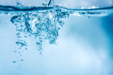 Güzel bir su havası bir görüntü arka plan kabarcıklar