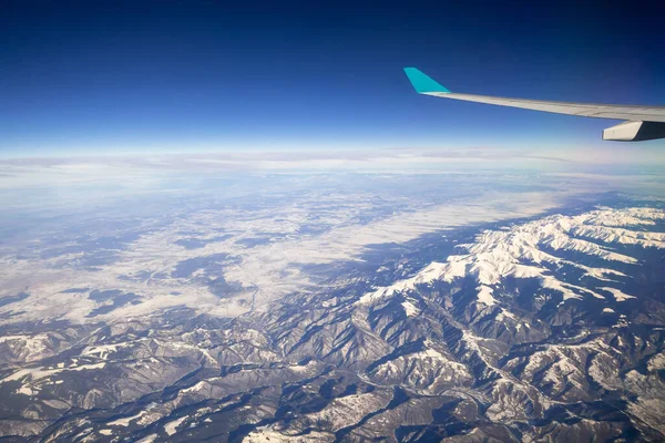 Obraz Lotu Nad Alpami Azji — Zdjęcie stockowe