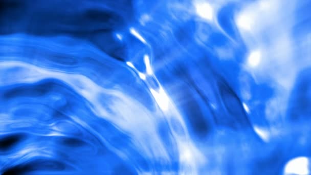 Abstrait Bleu Brillant Fond Liquide — Video