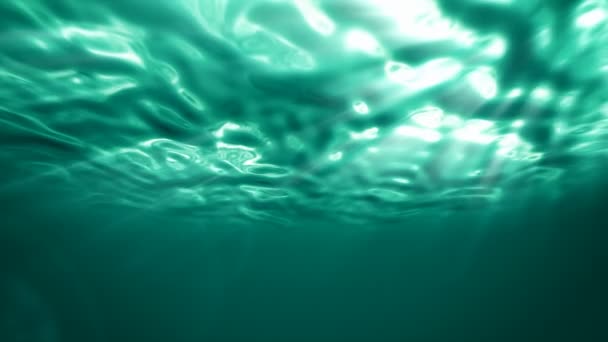 ターコイズ ブルーの水中背景シームレス ループ — ストック動画