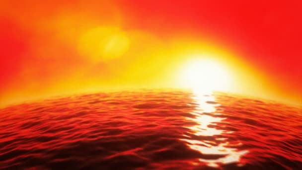 Coucher de soleil mer fond boucle sans couture 