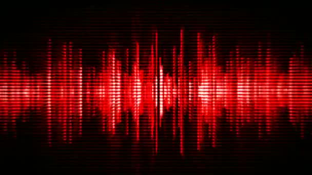 红色高科技波形无缝回路 — 图库视频影像