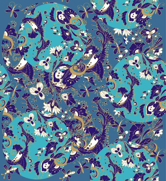 Цветочные украшения с бабочками, цветами, листьями и ягодами
