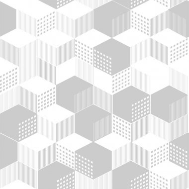 Kübik satırlarından ve renk doldurma dan şık geometrik süsleme