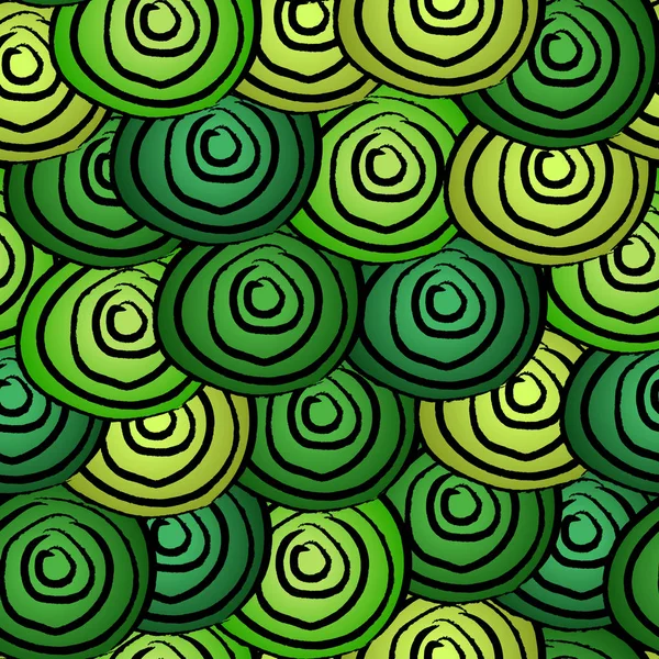 Бесшовный зеленый спиральный фон — стоковый вектор