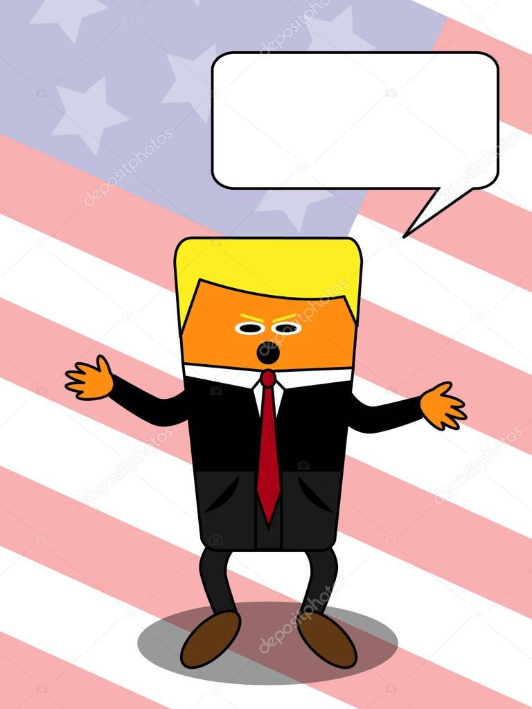 Cartoon US president 