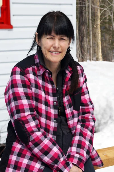 Woman outdoor during winter — Stock Photo, Image