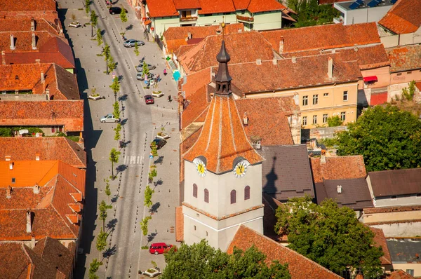 Barcarozsnyó fő utca — Stock Fotó