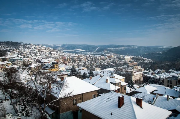 Weergave van veliko tarnovo Stockfoto