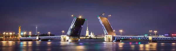 Κρεμαστή γέφυρα παλάτι στην Αγία Πετρούπολη Εικόνα Αρχείου