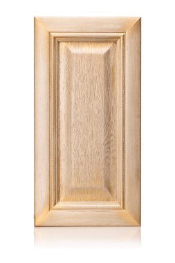 Ahşap çerçeve kabine kapı üzerinde beyaz izole