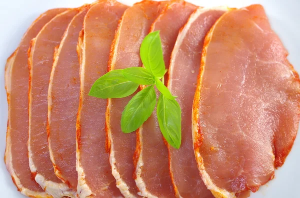 Raw pork chops — Stock Photo, Image