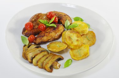 kızarmış et ve patates kızartması