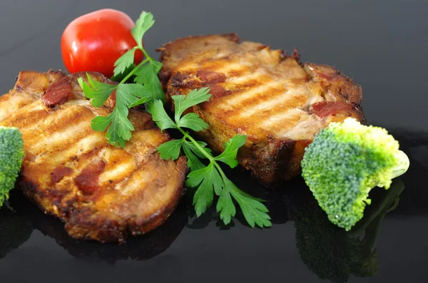 Grilled two pork chop — Stock Photo, Image