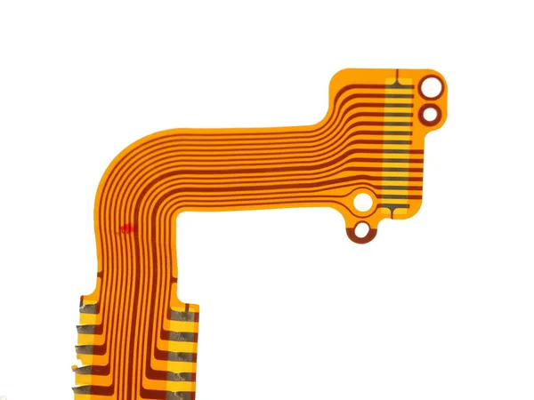 Detail of flexed printed circuit — Stock Photo, Image