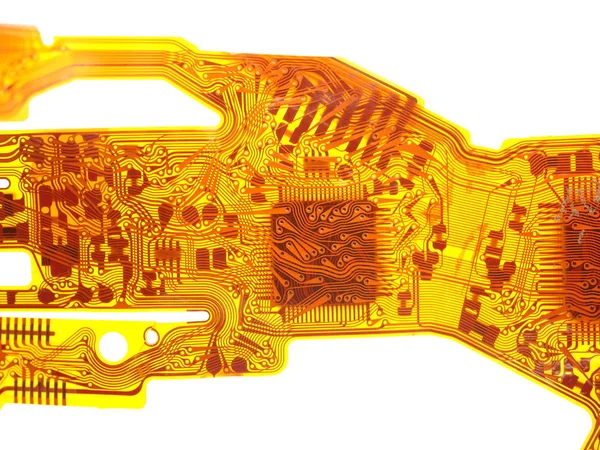 Detalle del circuito impreso flexionado — Foto de Stock