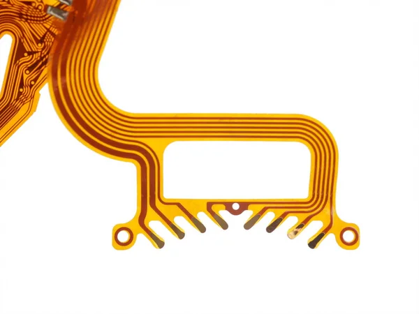 Detalle del circuito impreso flexionado — Foto de Stock