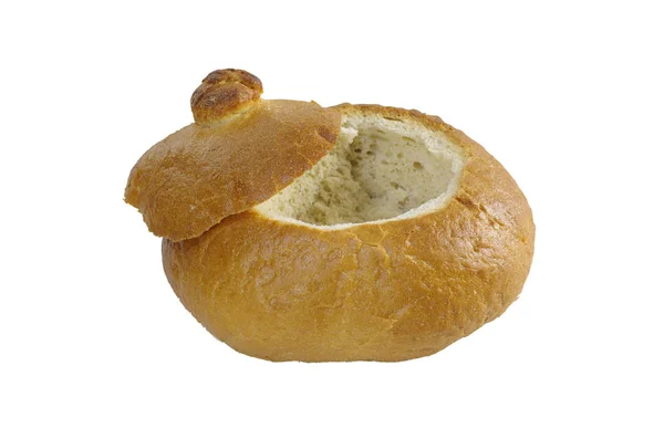 Miski puste chleb z pokrywką — Zdjęcie stockowe