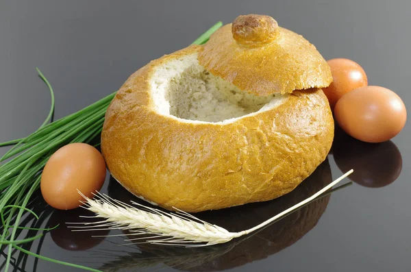 Ψωμί άδειο μπολ με καπάκι — Φωτογραφία Αρχείου