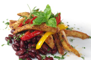 Fırında tavuk izole