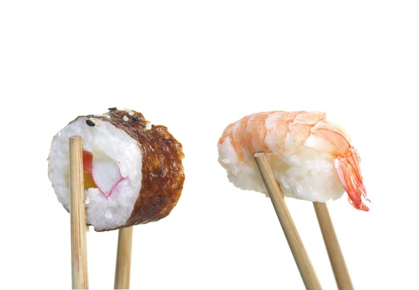 Gedeelte sushi geïsoleerd — Stockfoto