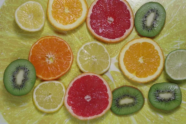 Háttér Val Vágott Citrusfélék — Stock Fotó