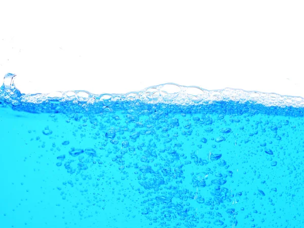 Blaues Wasser mit Blasen — Stockfoto