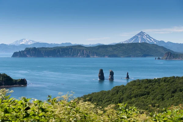 Attrazioni della penisola di Kamchatka Fotografia Stock