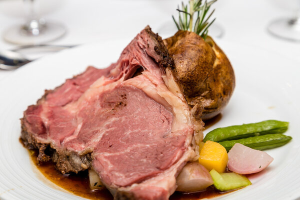 Prime Rib with Potato and Vegetables