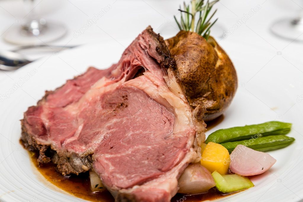 Prime Rib with Potato and Vegetables