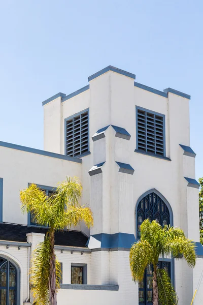 Square Stucco Church in Tropics — Stock Photo, Image
