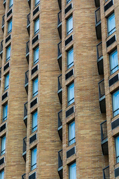 Balconies Between Brick Columns — Stock Photo, Image