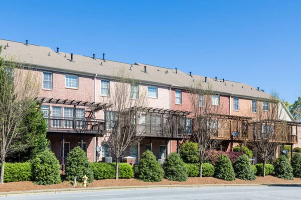 Back of Brick Townhouses — Stock Photo, Image