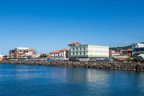 Colorido paseo marítimo de Rosseau Dominica — Foto de Stock