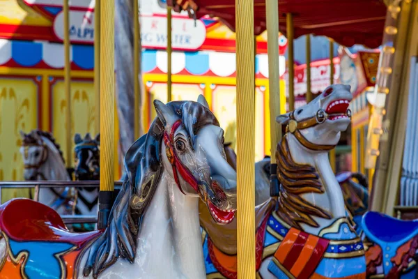 Pferde auf Karussell — Stockfoto