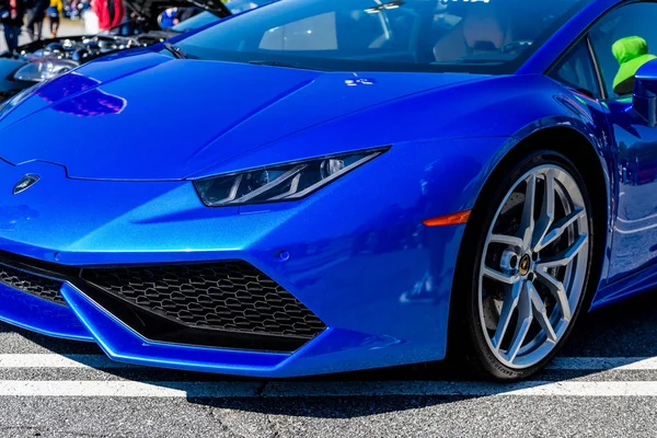 Blue przód Lamborghini — Zdjęcie stockowe