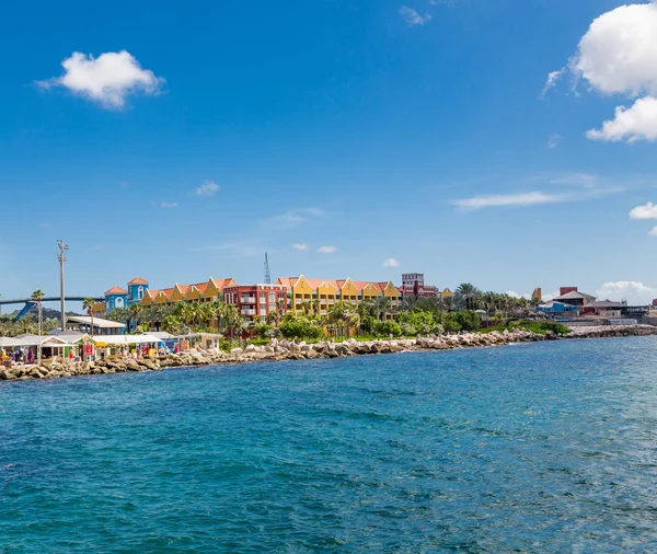 Bunte Uferpromenade von Curaçao — Stockfoto