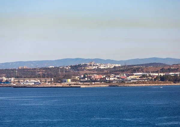 Gebouwen op de kust van Gibralter Spanje — Stockfoto