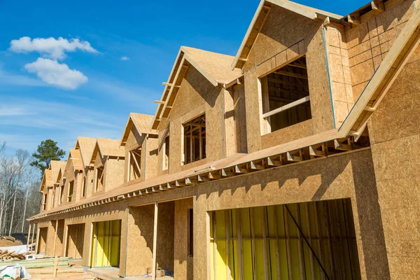 New Wood Townhouse Construction — Stock Photo, Image