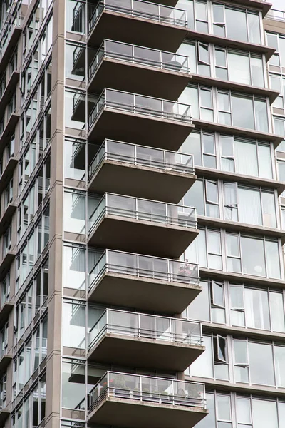 Balconies on Vancouver High Rise Condos — Stock Photo, Image