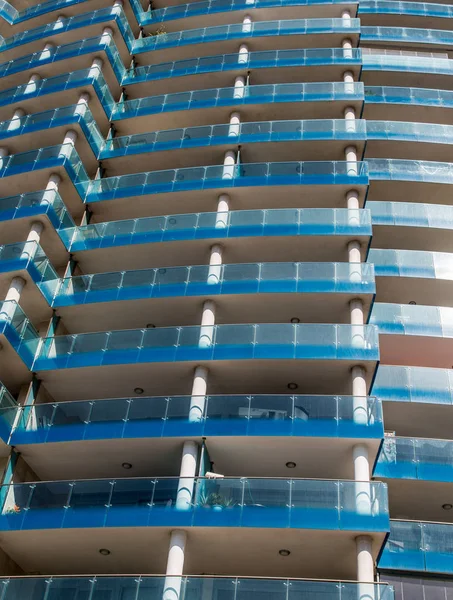 Balcons en verre bleu — Photo