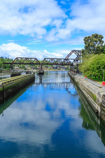 Ballard lås och stål Bridge — Stockfoto