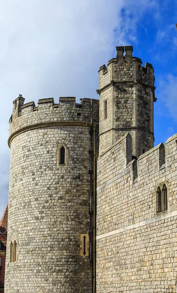 Antica torre angolare in pietra nel castello di Windsor — Foto Stock