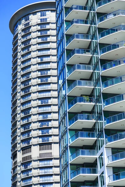 Balconies and Round Tower — Stock Photo, Image