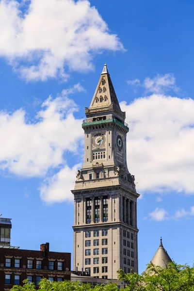 Górna połowa Boston Clock Tower — Zdjęcie stockowe