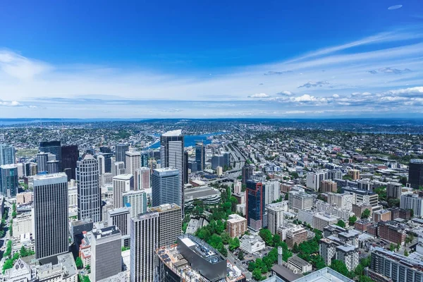 Downtown Seattle Washington yukarıdan — Stok fotoğraf