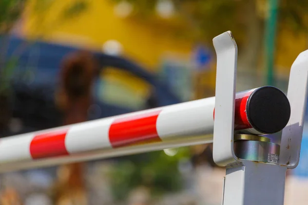 Red and White Traffic Barrier — Stock Photo, Image