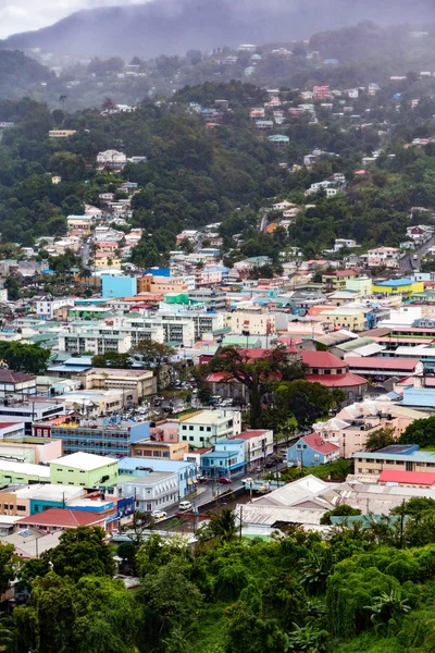 Stad van Castries op St. Lucia — Stockfoto